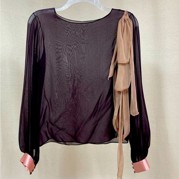 Chloe Tops - Vintage Chloe Burgundy Long Sleeve
Silk Blouse